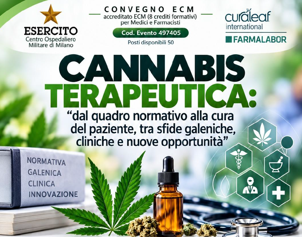 CANNABIS TERAPEUTICA: CONVEGNO ECM 15 OTTOBRE 
